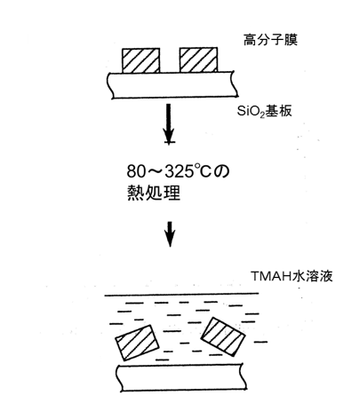 TMAH水溶液中での浸漬テストフロー