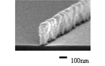 線幅60nmの電子線用レジストラインパターンのSEM像