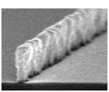 ナノサイズレジストパターン表面に形成されたナノエッジラフネス(LER)(60nm幅パターン)