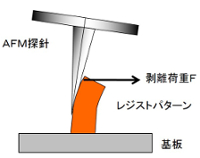 原子間力顕微鏡（ＡＦＭ）を用いたレジストパターンの付着力解析